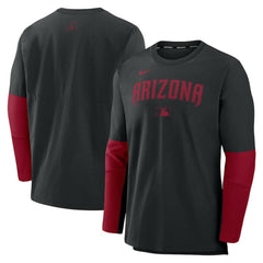 Arizona Diamondbacks Authentic Collection Player Dri-FIT Lightweight Pullover  - Black/Red | Nike