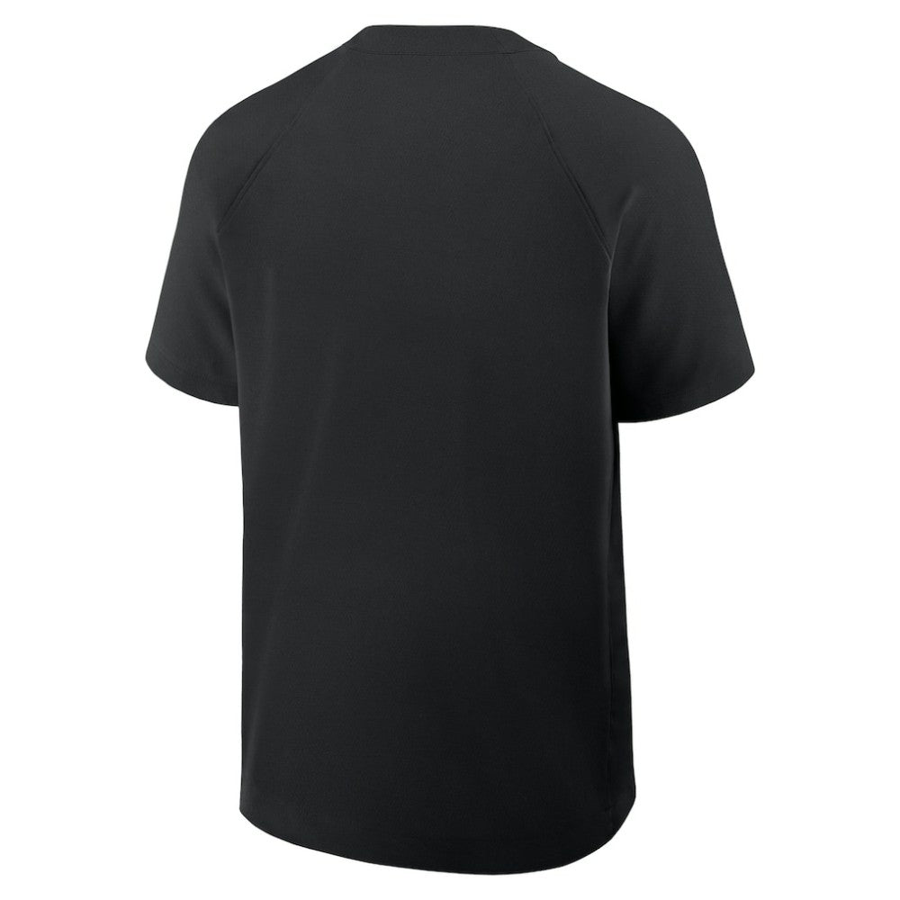 Baltimore Orioles Authentic Collection Raglan Short Sleeve Windshirt - Black | Nike