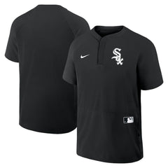 Chicago White Sox Authentic Collection Raglan Short Sleeve Windshirt - Black | Nike