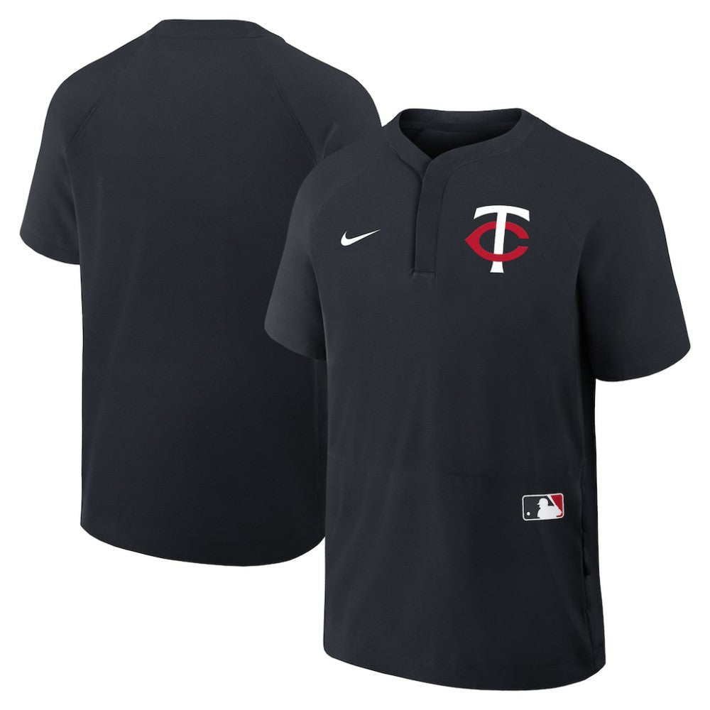 Minnesota Twins Authentic Collection Raglan Short Sleeve Windshirt - Navy | Nike