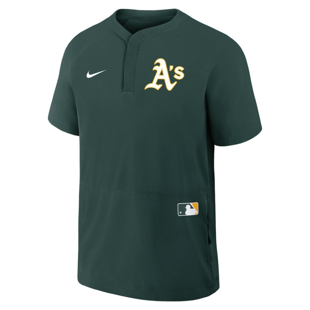 Athletics Authentic Collection Raglan Short Sleeve Windshirt - Green | Nike