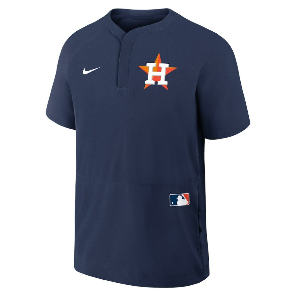 Houston Astros Authentic Collection Raglan Short Sleeve Windshirt - Navy | Nike
