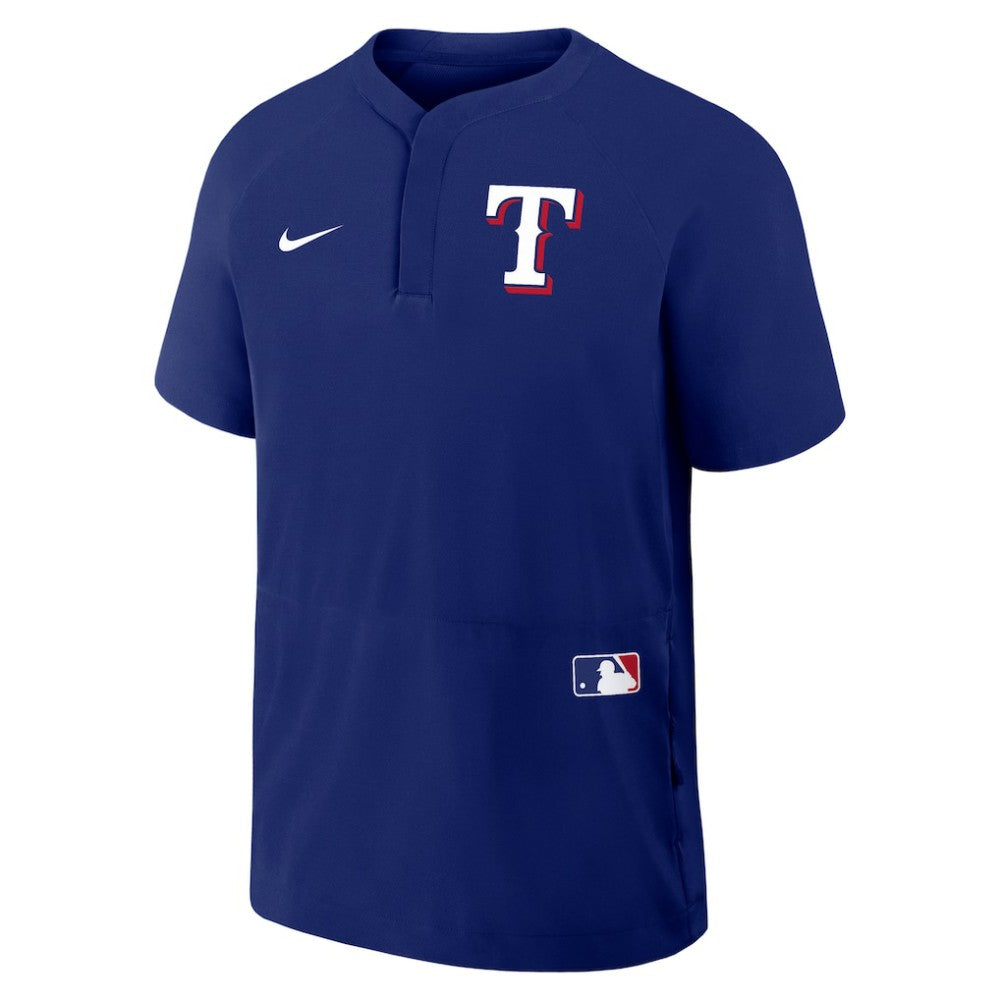 Texas Rangers Authentic Collection Raglan Short Sleeve Windshirt - Royal | Nike