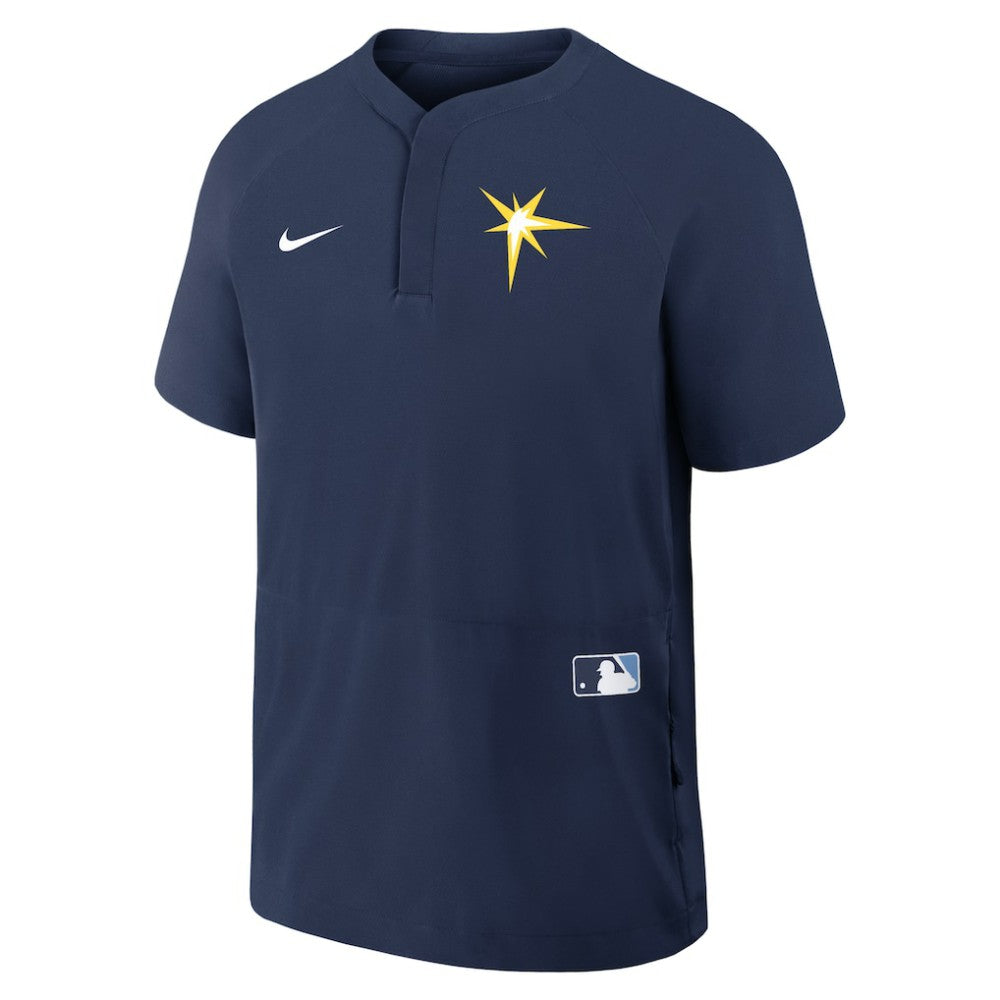 Tampa Bay Rays Authentic Collection Raglan Short Sleeve Windshirt - Navy | Nike