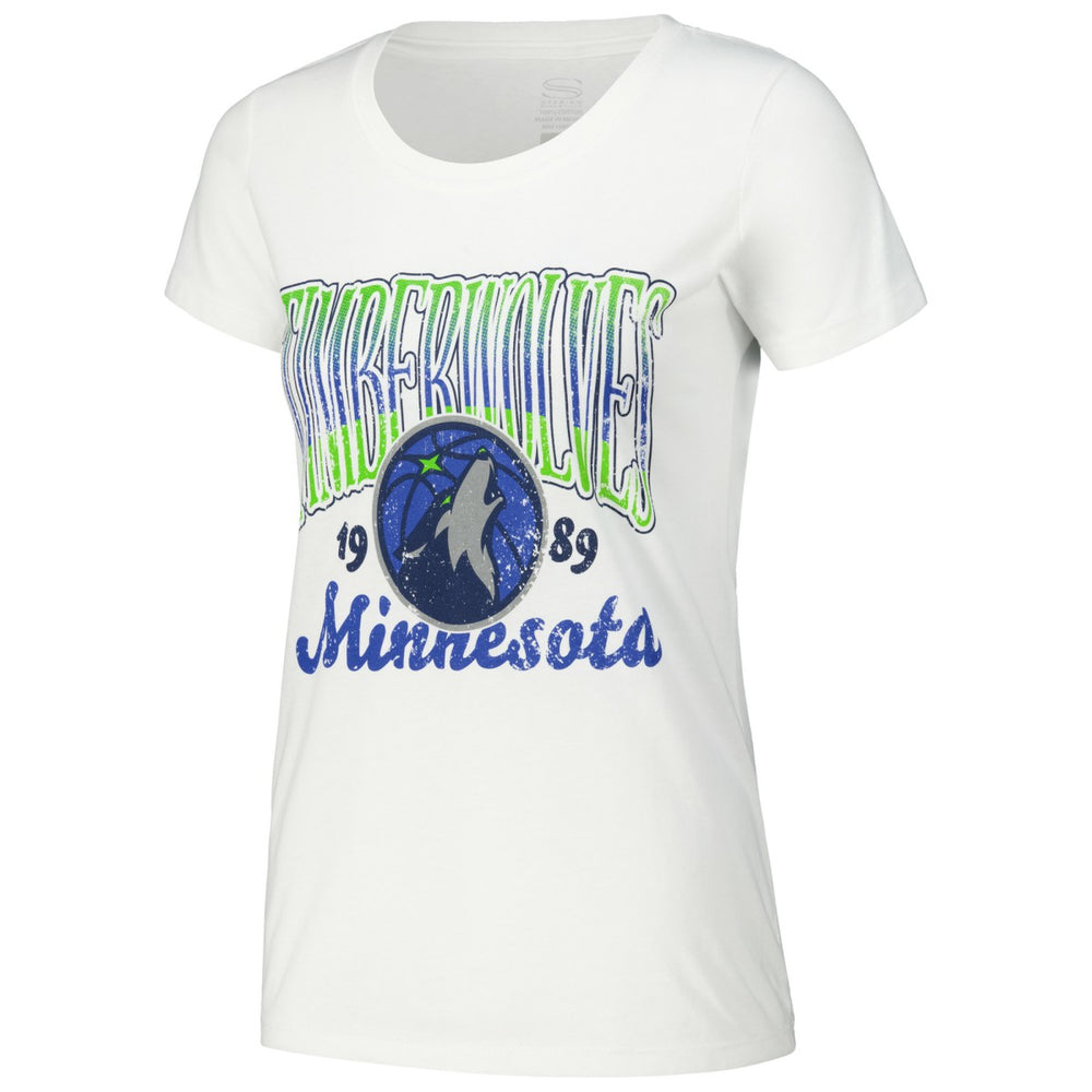 Minnesota Timberwolves Stadium Essentials Women's Sky High T-Shirt - White sale
