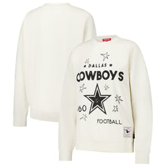 Dallas Cowboys Women's Lightweight 3.0 Logo Pullover Sweatshirt - Cream outlet