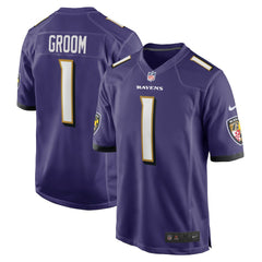 Number 1 Groom Baltimore Ravens Game Jersey - Purple | Nike for sale