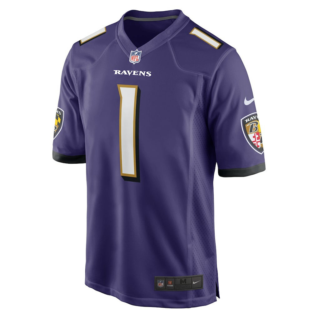 Number 1 Groom Baltimore Ravens Game Jersey - Purple | Nike for sale