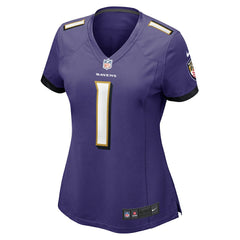 Number 1 Bride Baltimore Ravens Women's Game Jersey - Purple | Nike outlet
