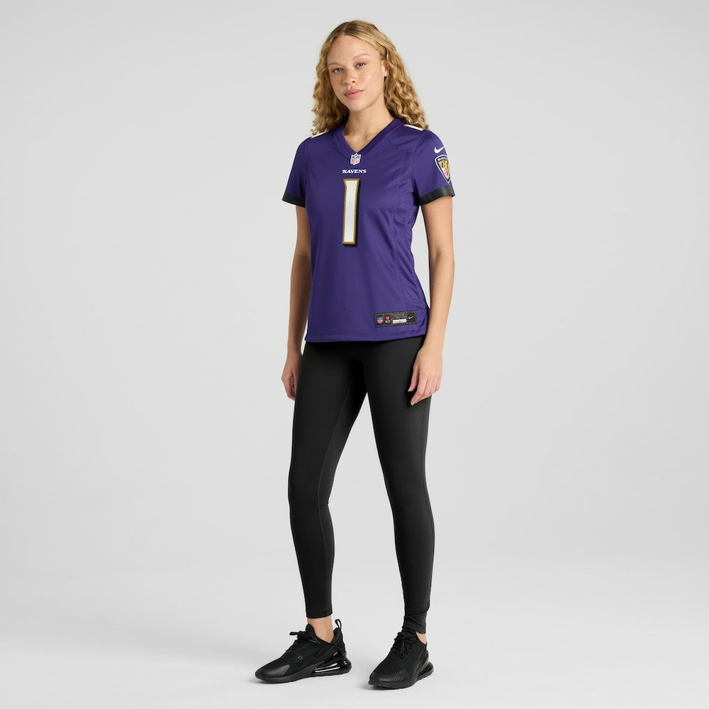 Number 1 Bride Baltimore Ravens Women's Game Jersey - Purple | Nike outlet
