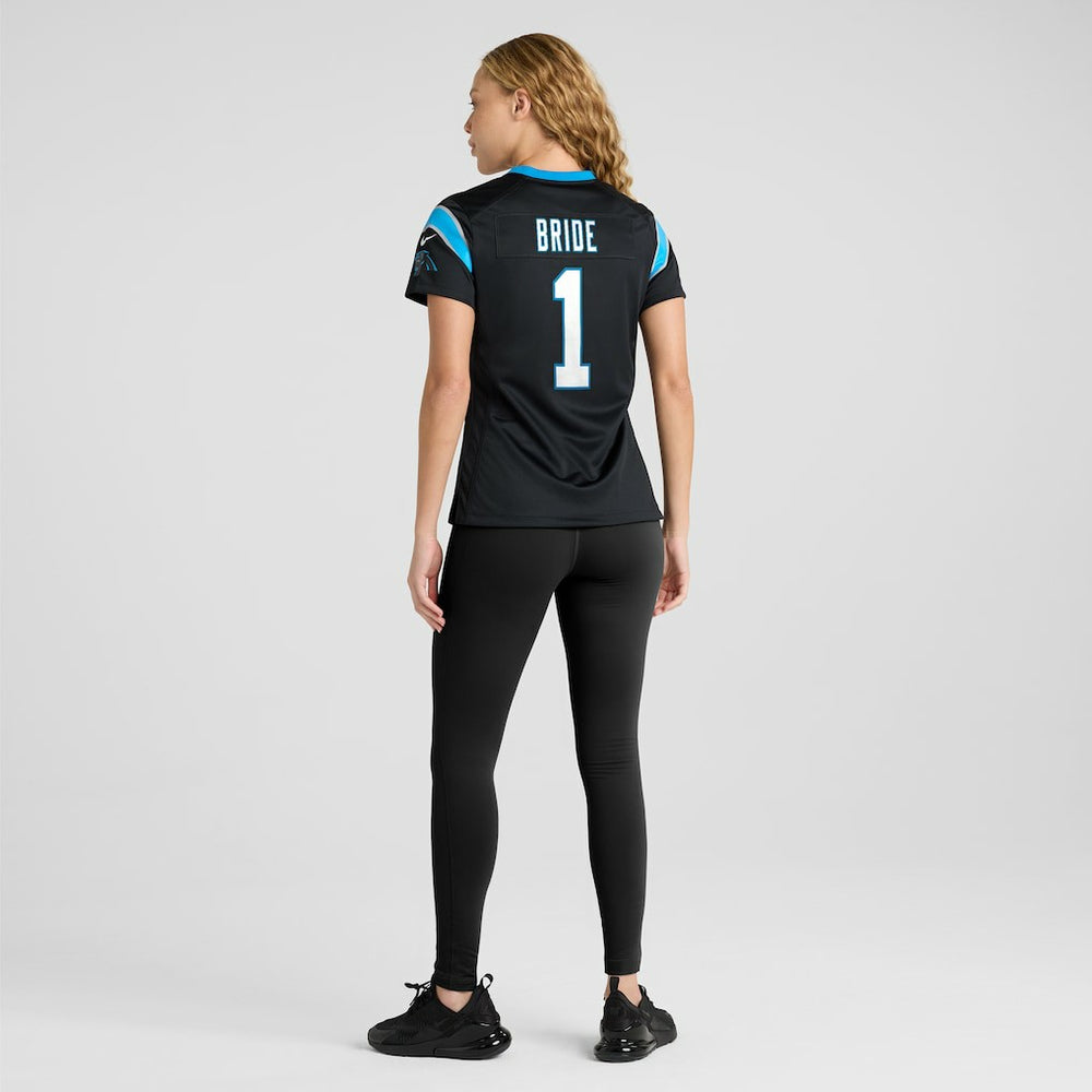 Number 1 Bride Carolina Panthers Women's Game Jersey - Black | Nike for sale