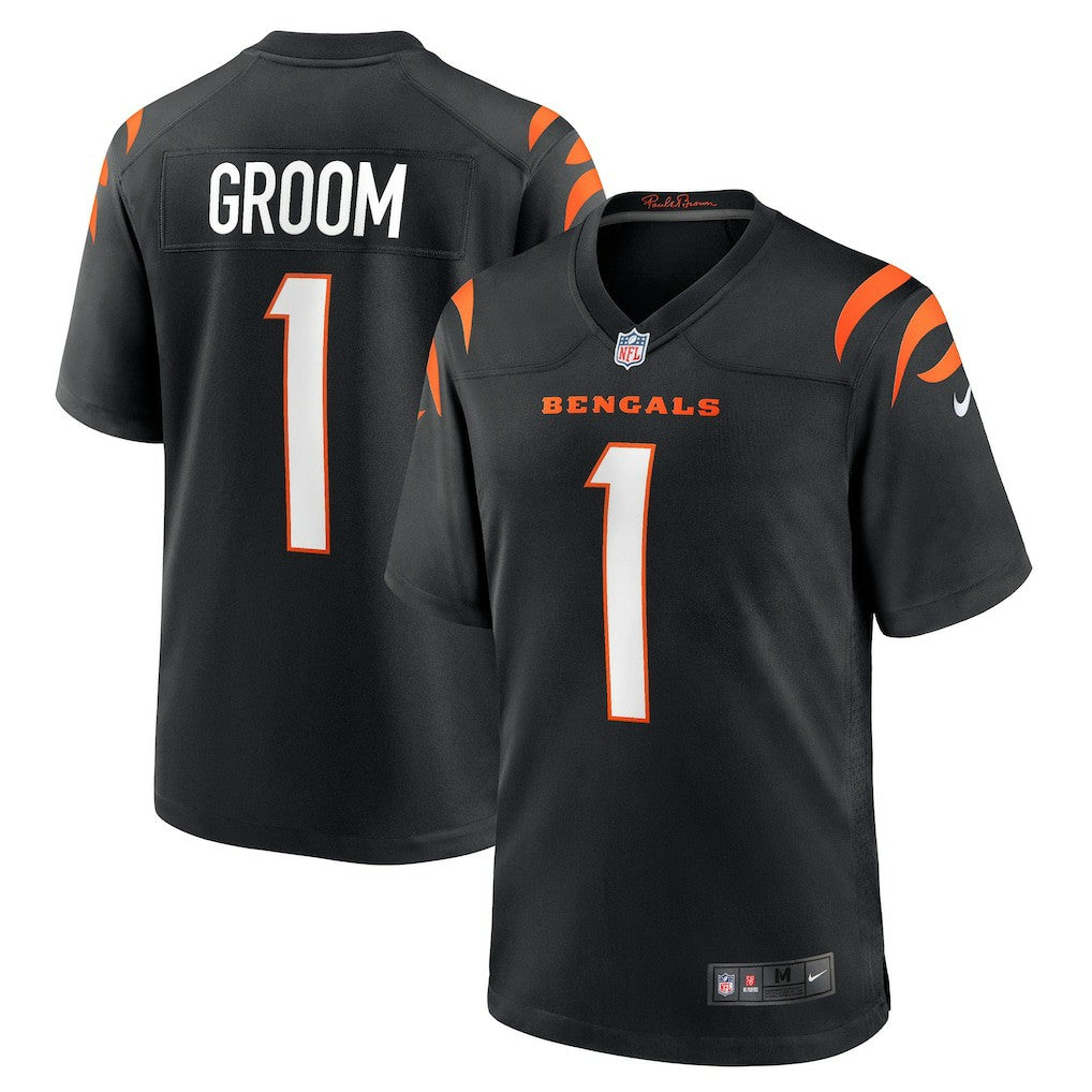 Number 1 Groom Cincinnati Bengals Game Jersey - Black | Nike online
