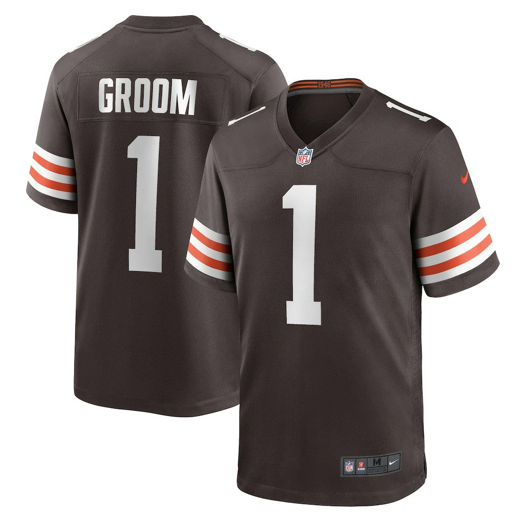 Number 1 Groom Cleveland Browns Game Jersey - Brown | Nike cheap