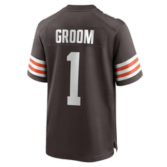 Number 1 Groom Cleveland Browns Game Jersey - Brown | Nike cheap