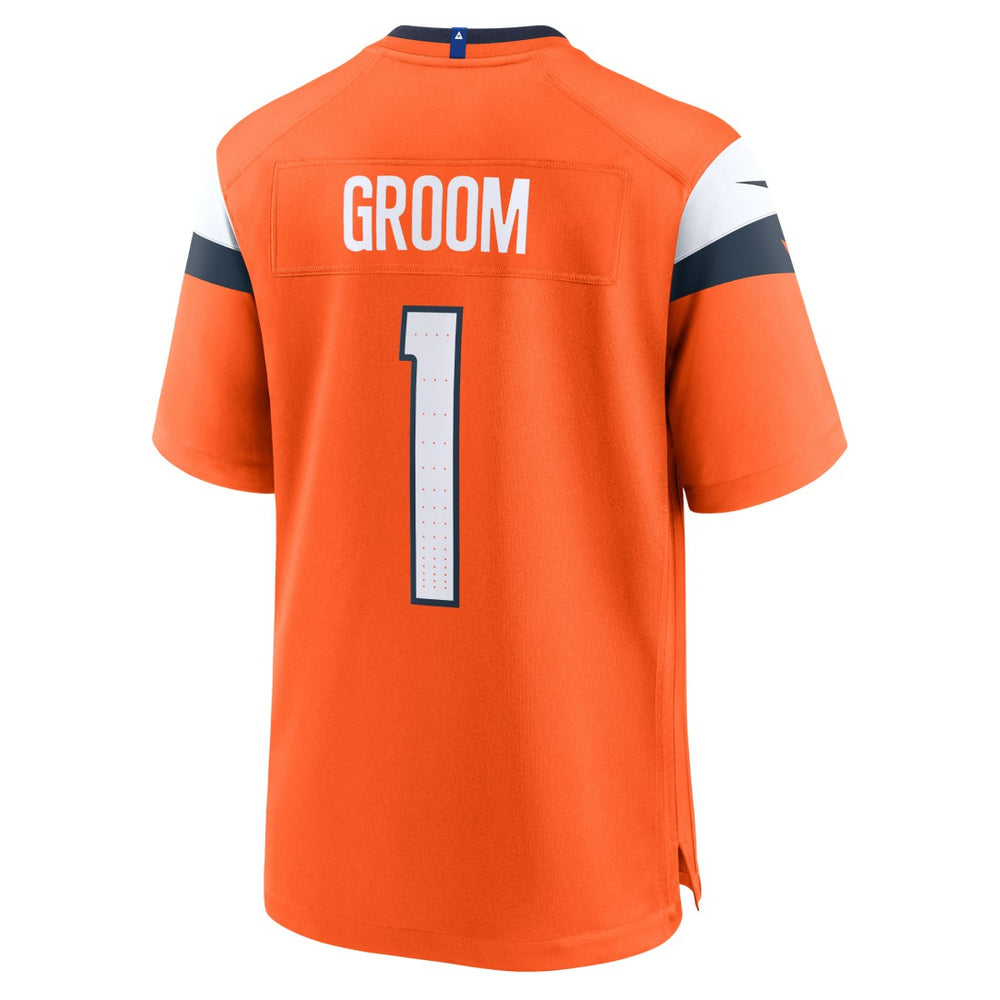 Number 1 Groom Denver Broncos Game Jersey - Orange | Nike online