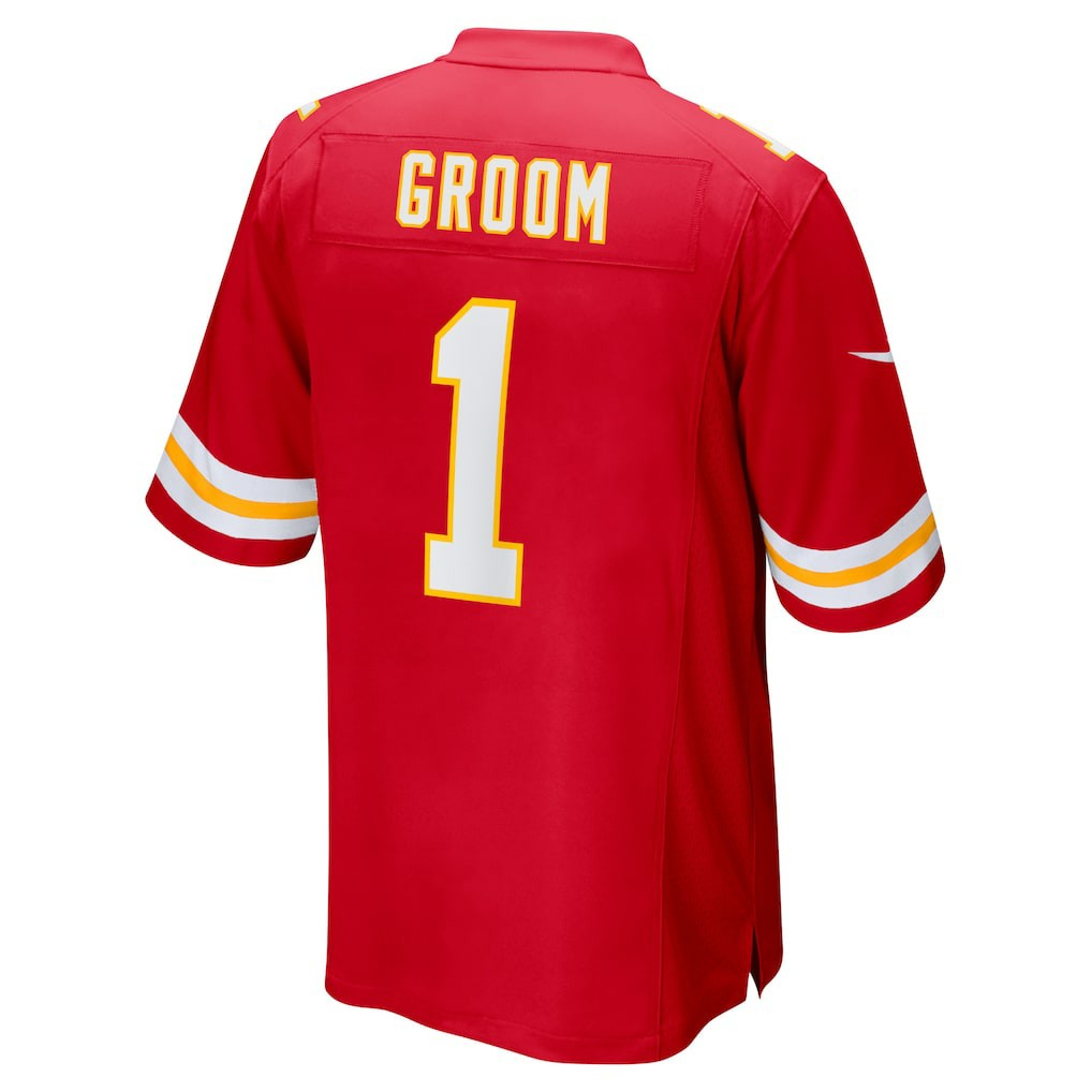 Number 1 Groom Kansas City Chiefs Game Jersey - Red | Nike on sale