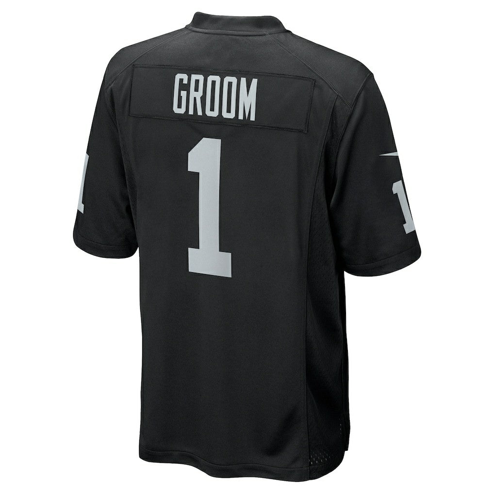 Number 1 Groom Las Vegas Raiders Game Jersey - Black | Nike discount