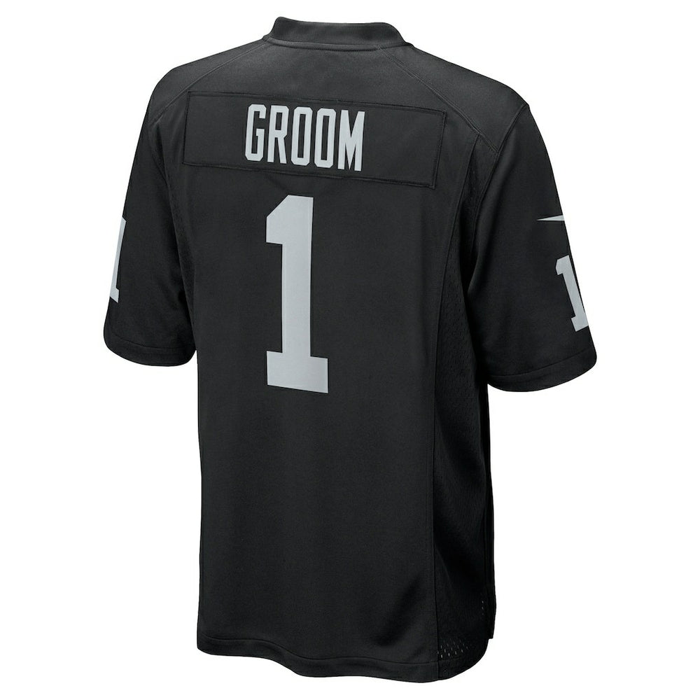 Number 1 Groom Las Vegas Raiders Game Jersey - Black | Nike discount