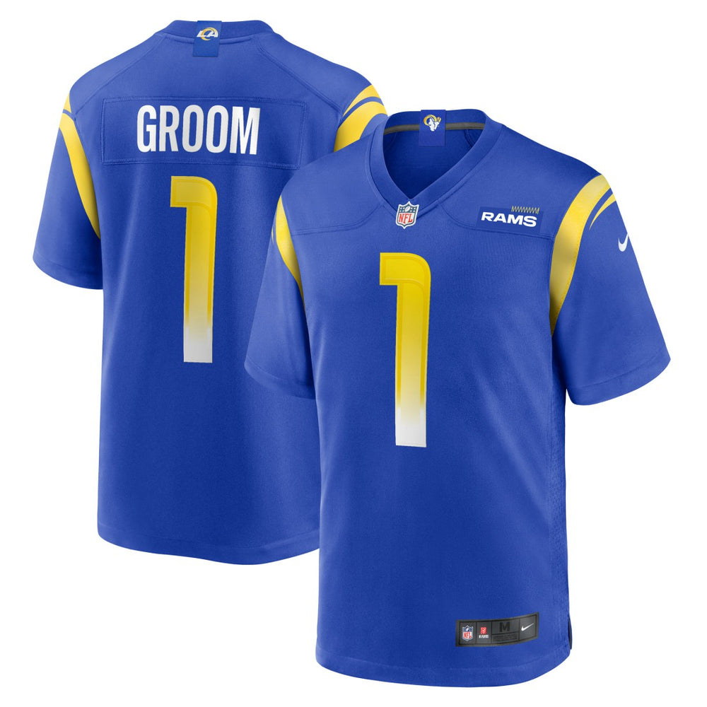 Number 1 Groom Los Angeles Rams Game Jersey - Royal | Nike for sale