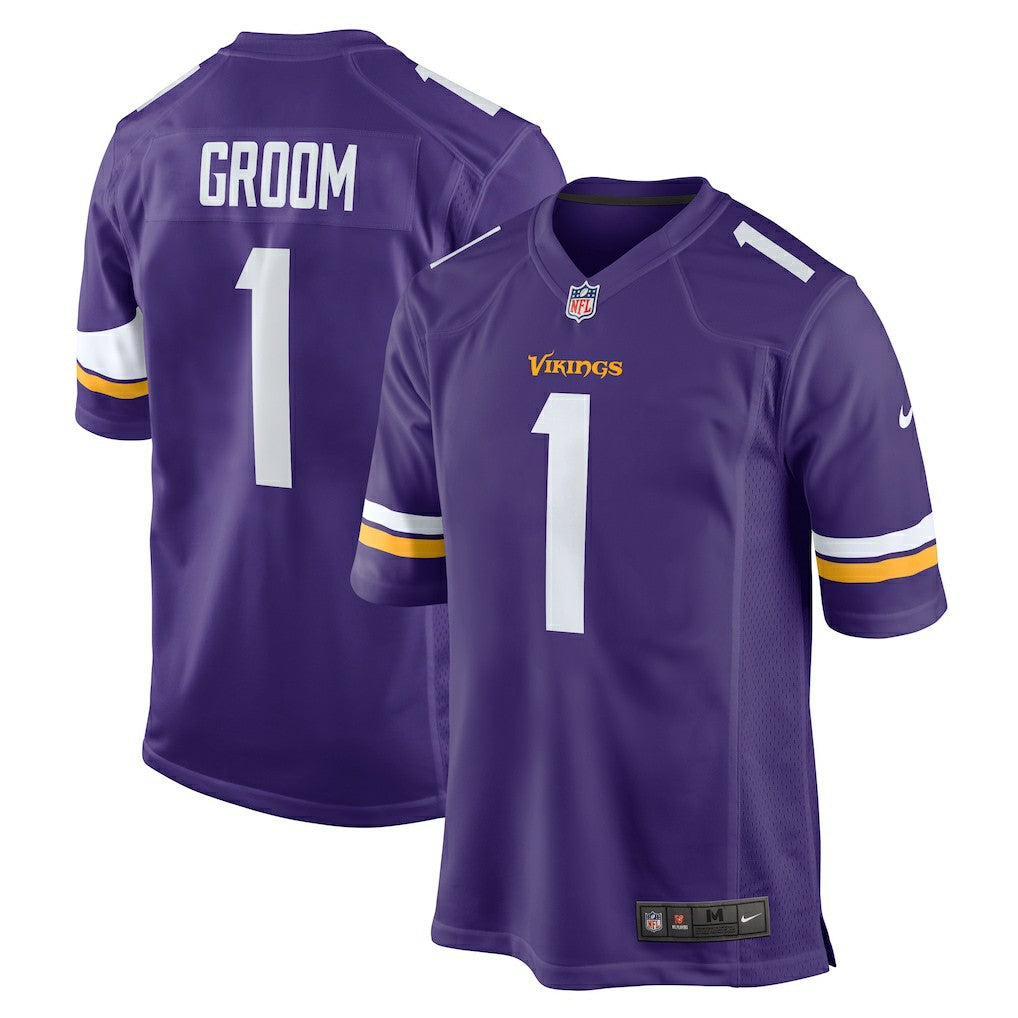Number 1 Groom Minnesota Vikings Game Jersey - Purple | Nike cheap
