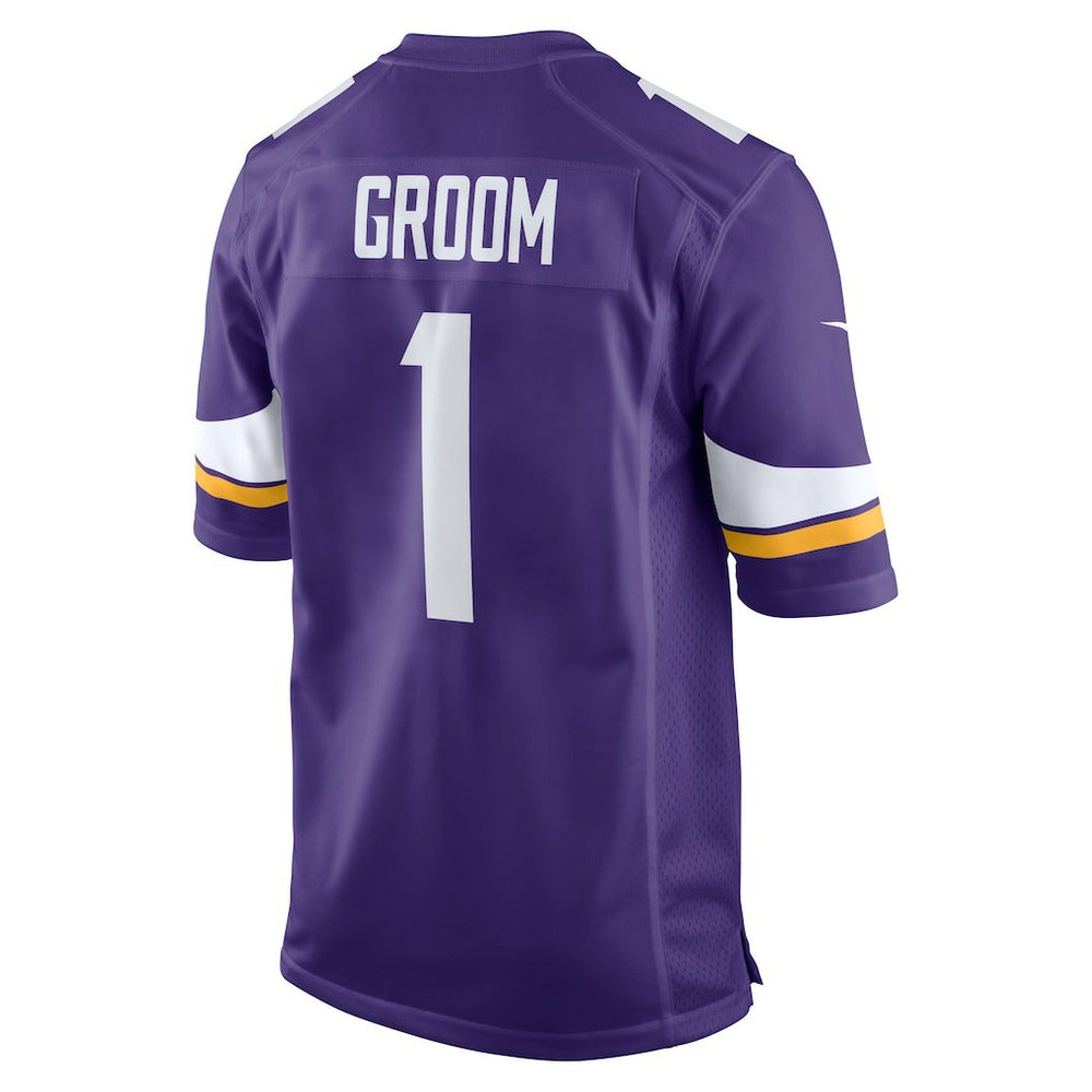 Number 1 Groom Minnesota Vikings Game Jersey - Purple | Nike cheap