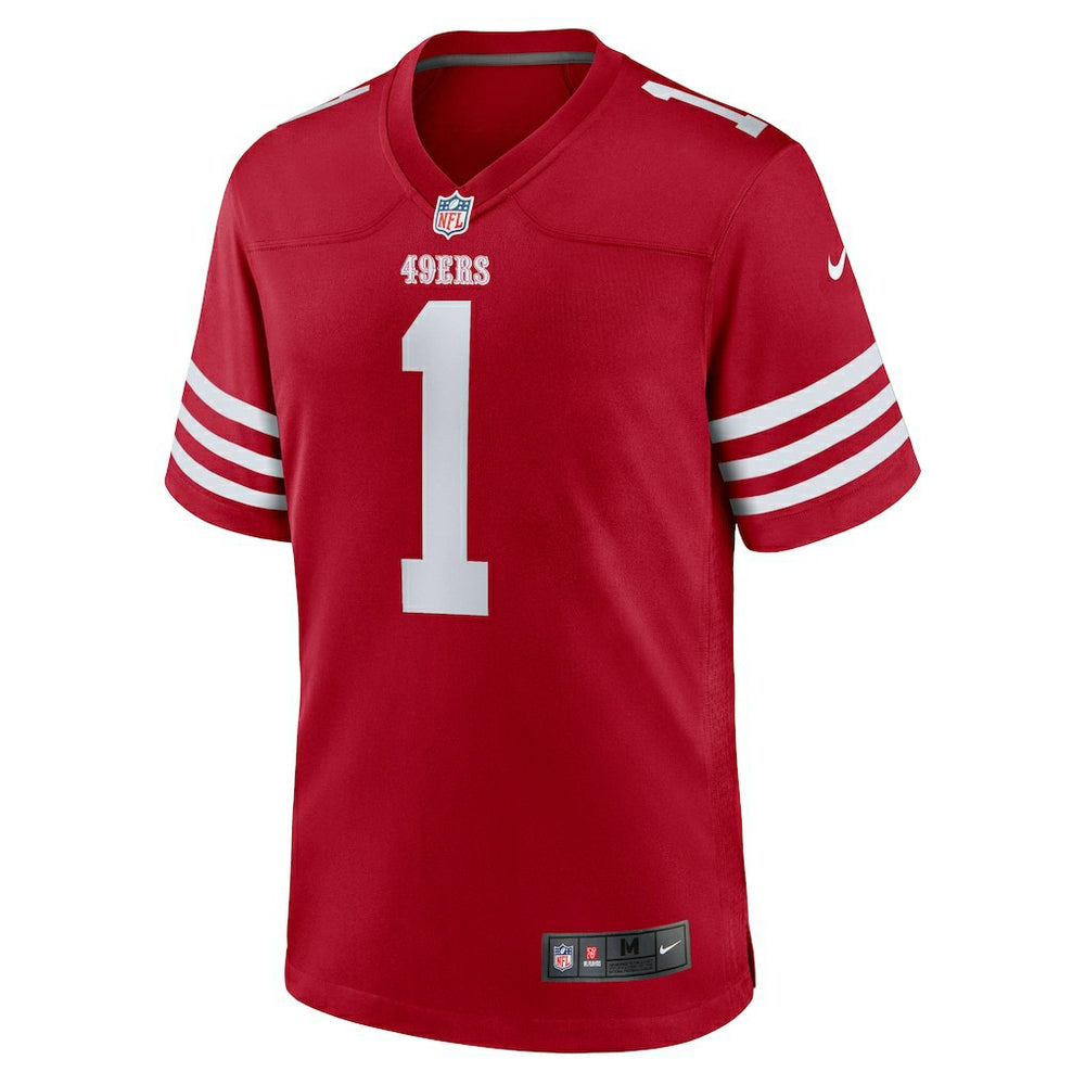 Number 1 Groom San Francisco 49ers Game Jersey - Scarlet | Nike sale