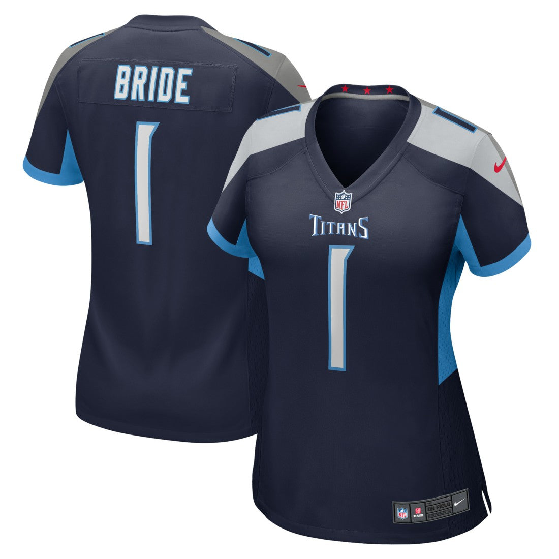 Number 1 Bride Tennessee Titans Women's Game Jersey - Navy | Nike online