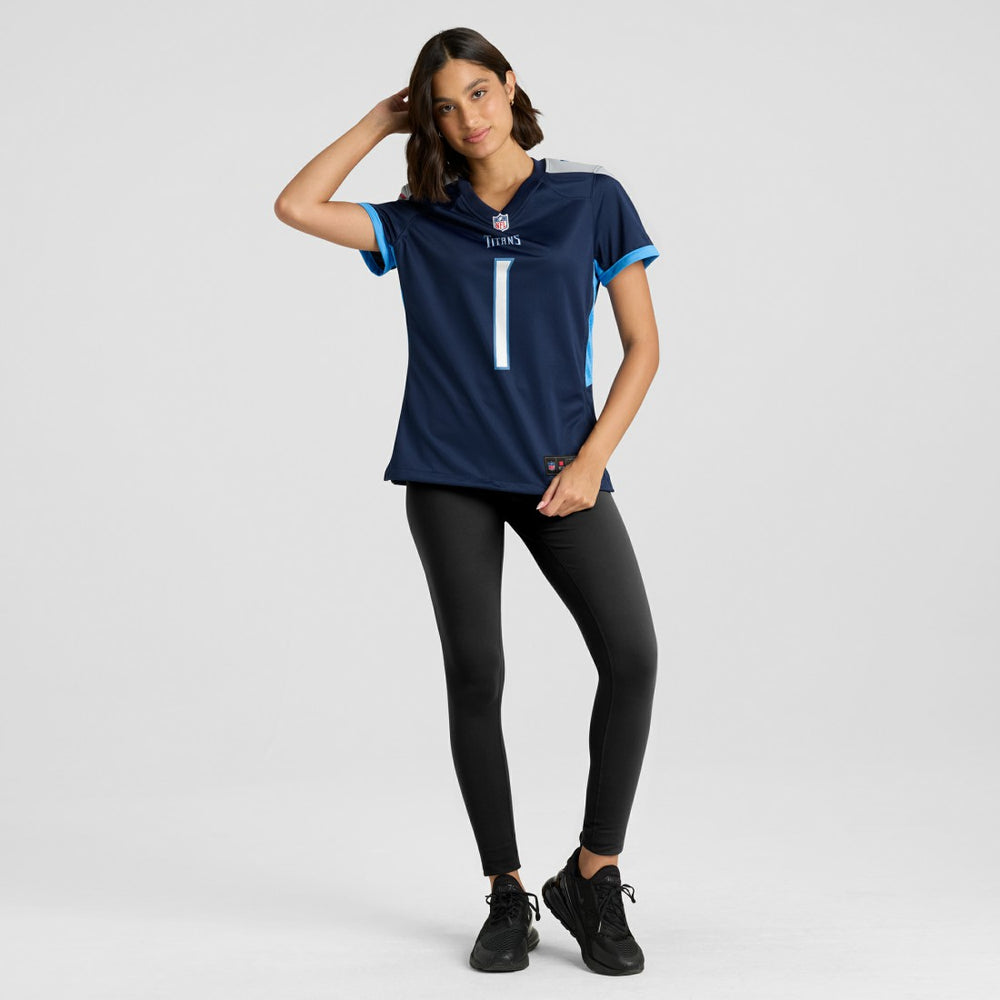 Number 1 Bride Tennessee Titans Women's Game Jersey - Navy | Nike online