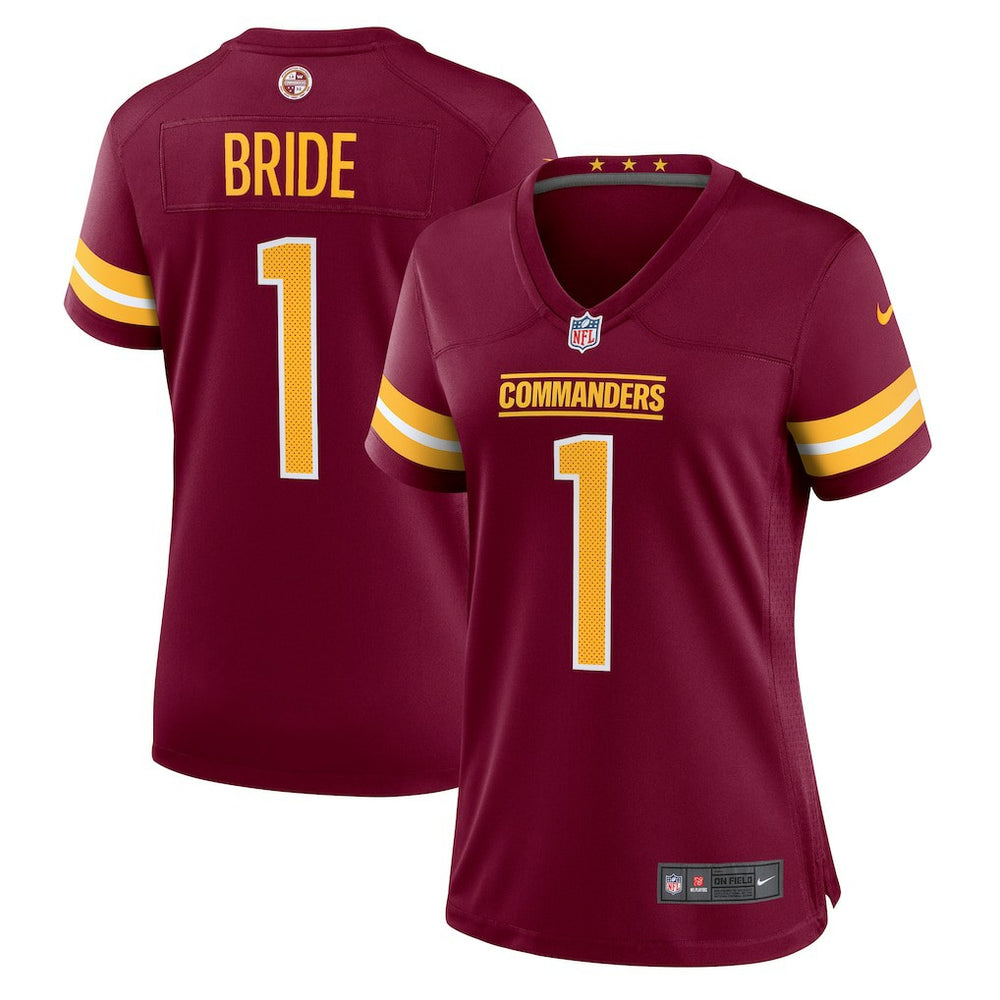 Number 1 Bride Washington Commanders Women's Game Jersey - Burgundy | Nike discount