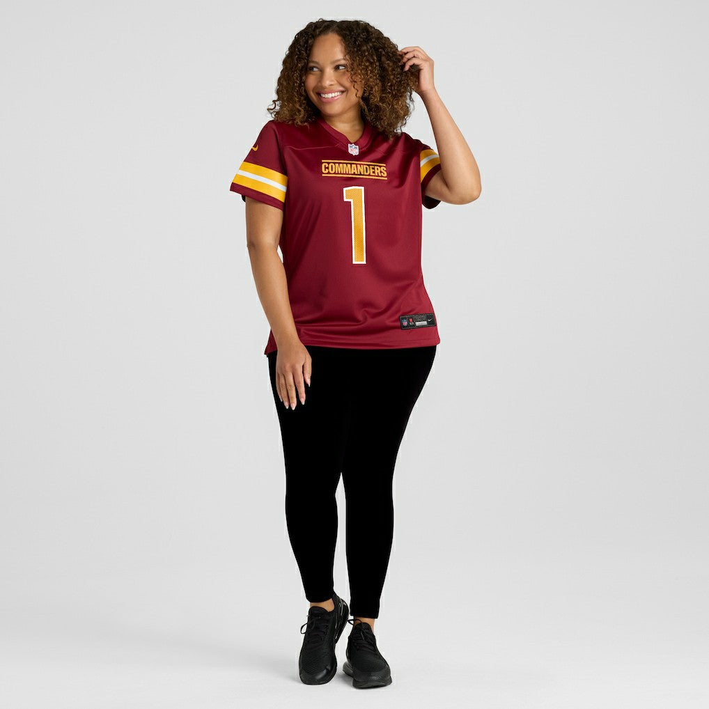 Number 1 Bride Washington Commanders Women's Game Jersey - Burgundy | Nike discount