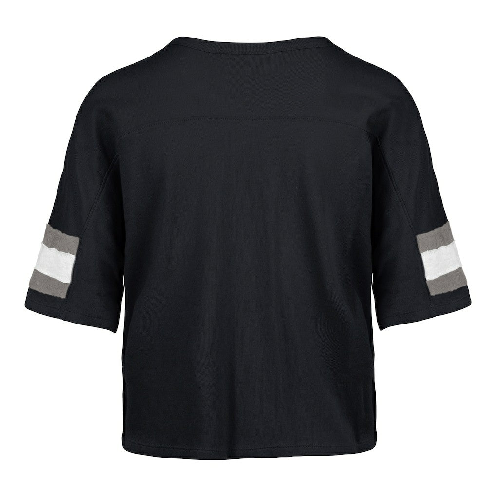 Dallas Cowboys '47 Women's Double Header Scout Cropped V-Neck T-Shirt - Navy outlet