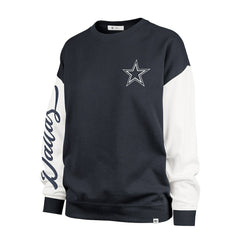 Dallas Cowboys '47 Women's Double Header Rise Andie Pullover Sweatshirt - Blue for sale
