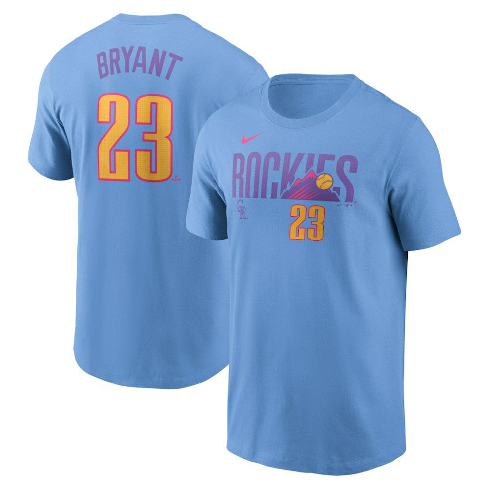 Kris Bryant Colorado Rockies 2025 City Connect Fuse Name & Number T-Shirt - Light Blue | Nike