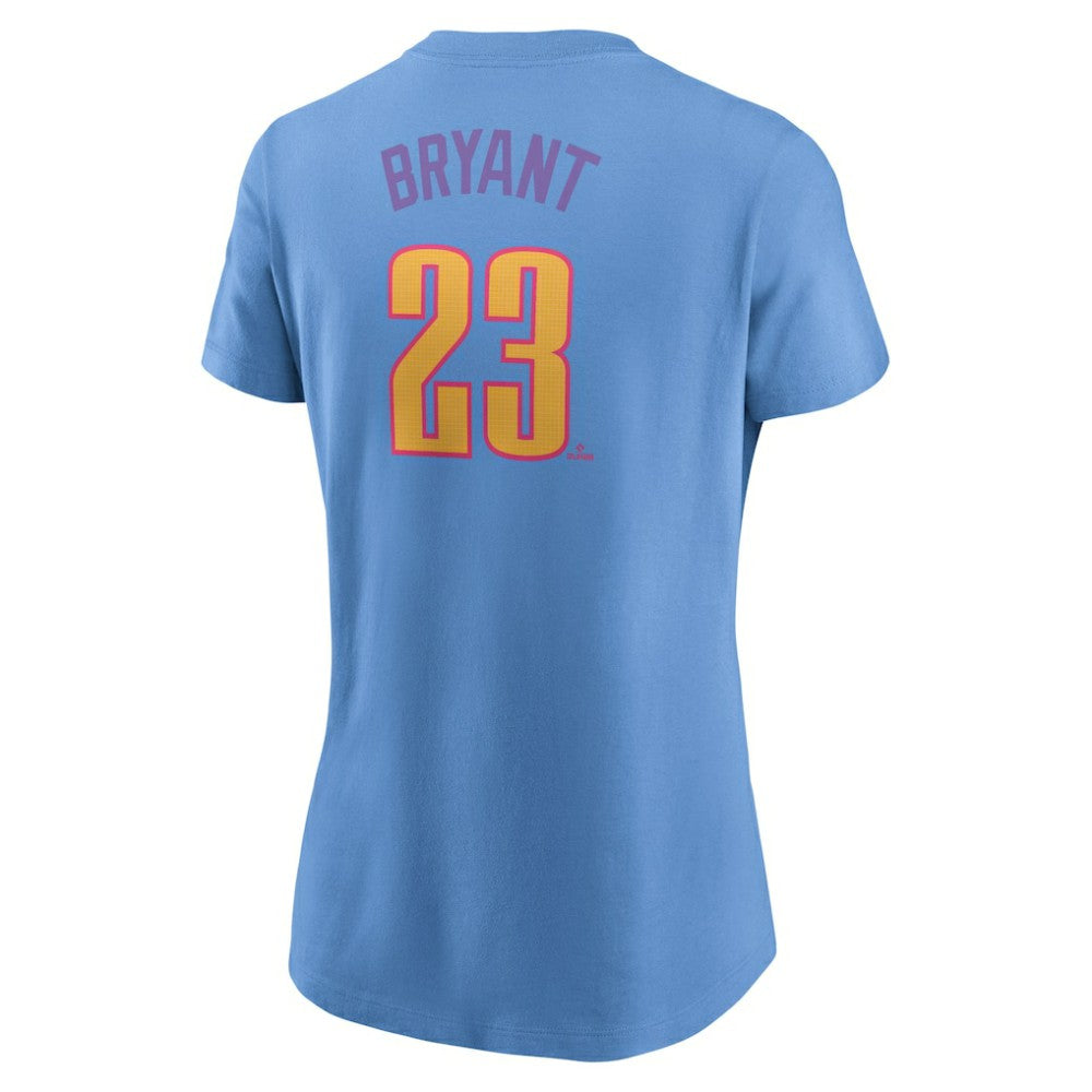 Kris Bryant Colorado Rockies Women's 2025 City Connect Fuse Name & Number T-Shirt - Light Blue | Nike