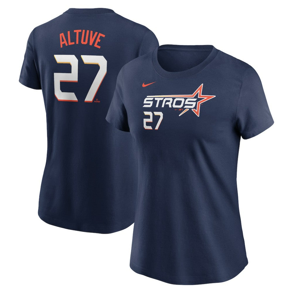 Jose Altuve Houston Astros Women's 2025 City Connect Fuse Name & Number T-Shirt - Navy | Nike