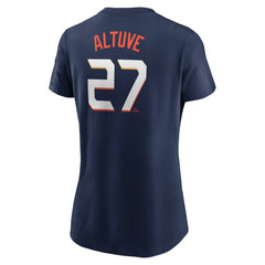 Jose Altuve Houston Astros Women's 2025 City Connect Fuse Name & Number T-Shirt - Navy | Nike