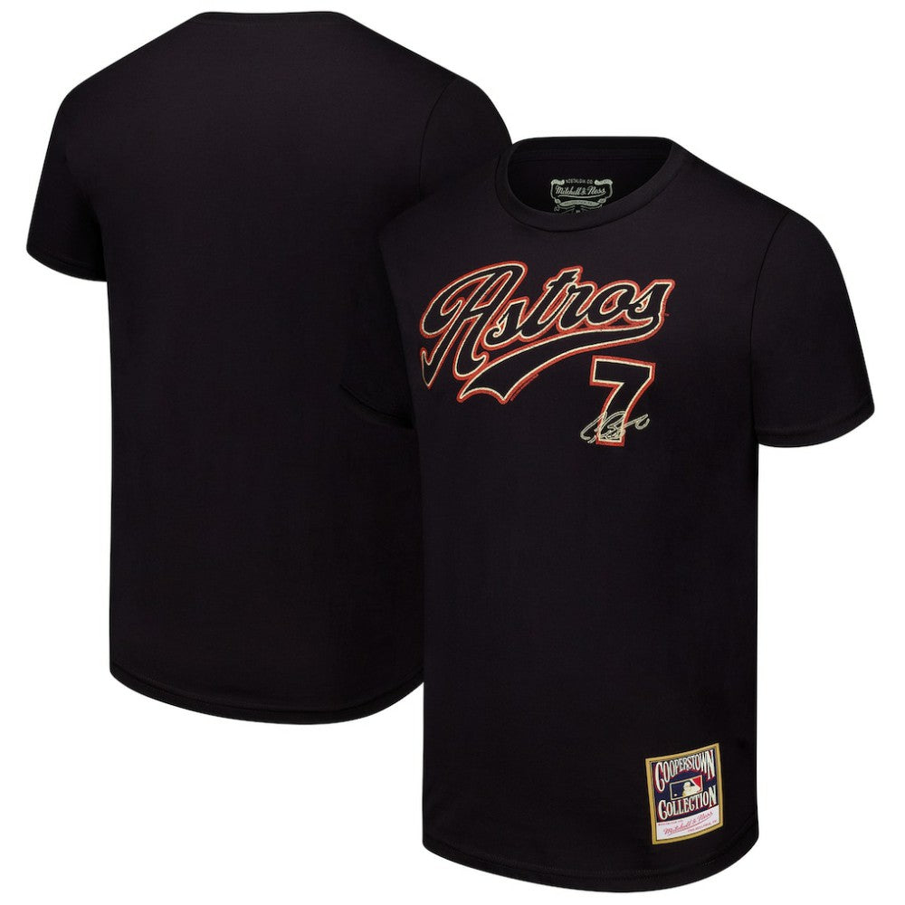 Craig Biggio Houston Astros Cooperstown Collection Player T-Shirt - Black | Mitchell & Ness