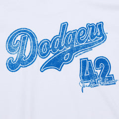 Jackie Robinson Los Angeles Dodgers Cooperstown Collection Player T-Shirt - White | Mitchell & Ness