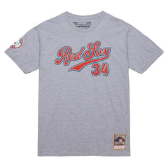 David Ortiz Boston Red Sox Cooperstown Collection Player T-Shirt - Grey Heather | Mitchell & Ness