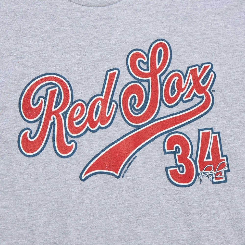 David Ortiz Boston Red Sox Cooperstown Collection Player T-Shirt - Grey Heather | Mitchell & Ness