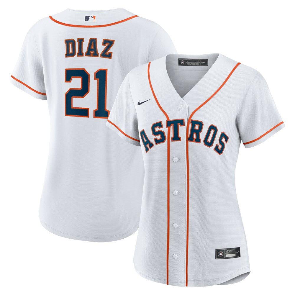 Yainer Diaz Houston Astros Women's Home Replica Jersey  - White | Nike
