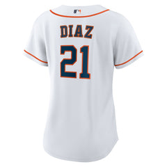 Yainer Diaz Houston Astros Women's Home Replica Jersey  - White | Nike