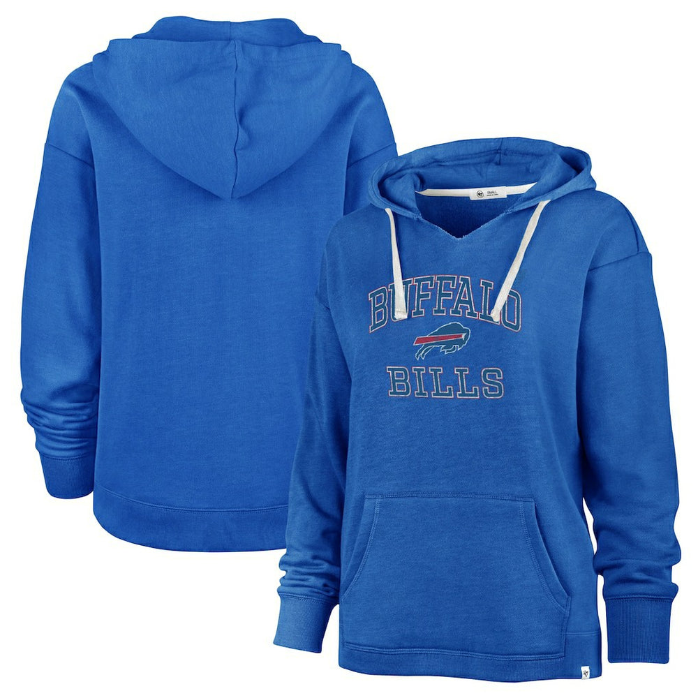 Buffalo Bills '47 Women's Plus Size Clarity Kennedy Pullover Hoodie - Royal discount