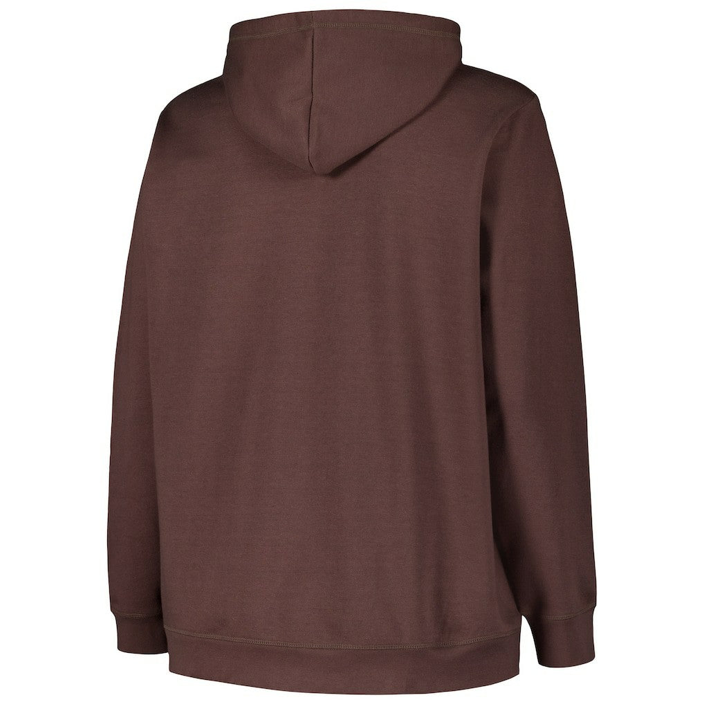 Cleveland Browns '47 Women's Plus Size Clarity Kennedy Pullover Hoodie - Brown sale