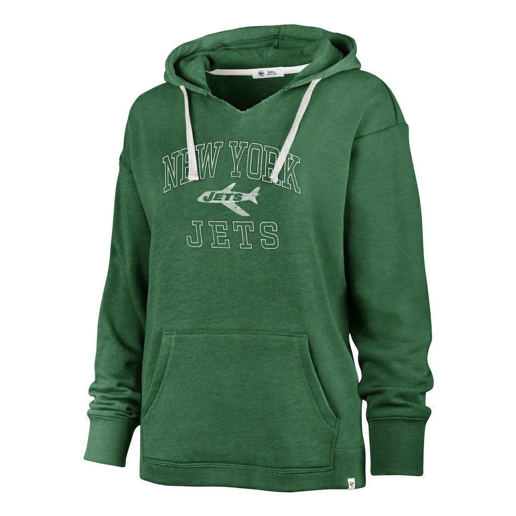 New York Jets '47 Women's Plus Size Clarity Kennedy Pullover Hoodie - Kelly Green discount