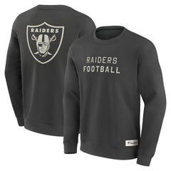 Las Vegas Raiders Elements Future Ground Lettering Pullover Sweatshirt - Charcoal cheap