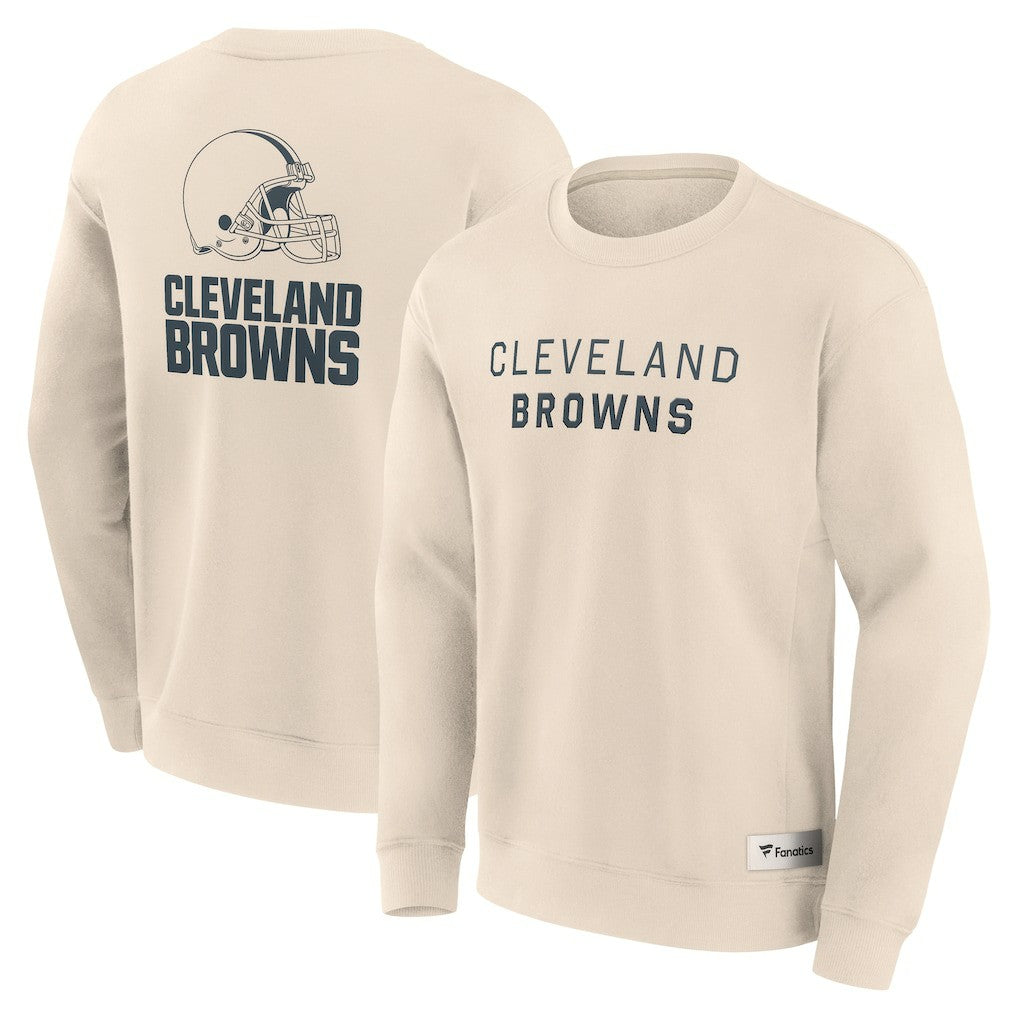 Cleveland Browns Elements Future Ground Lettering Pullover Sweatshirt - Cream sale