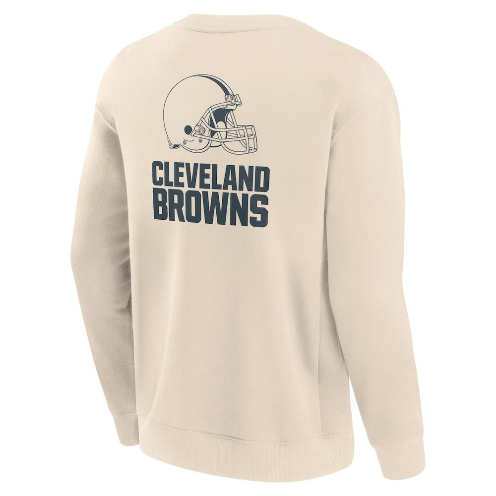 Cleveland Browns Elements Future Ground Lettering Pullover Sweatshirt - Cream sale
