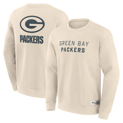 Green Bay Packers Elements Future Ground Lettering Pullover Sweatshirt - Cream on sale