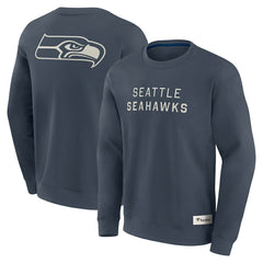 Seattle Seahawks Elements Future Ground Lettering Pullover Sweatshirt - Navy online